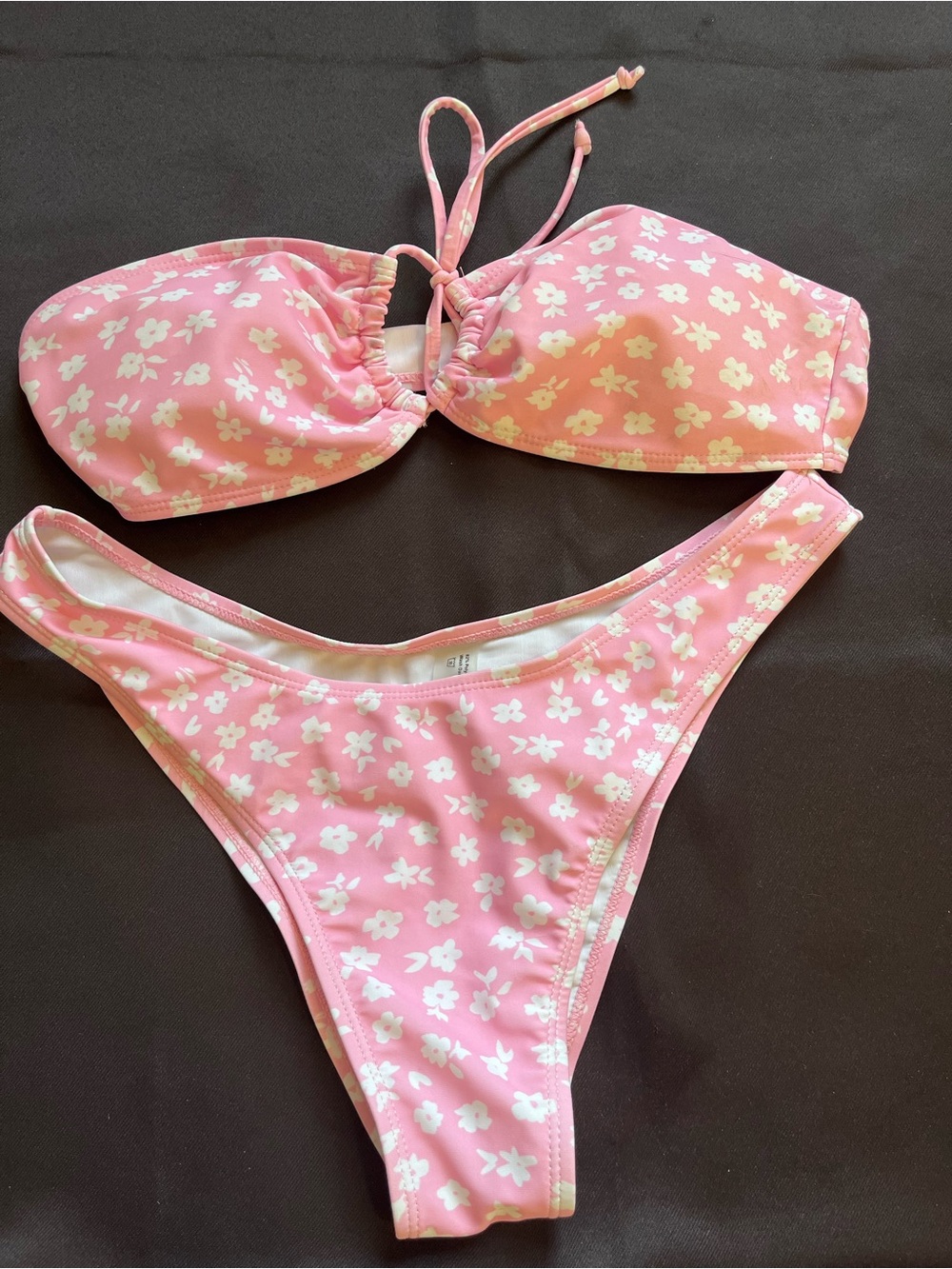 Pink Floral Two-Piece Bikini Set